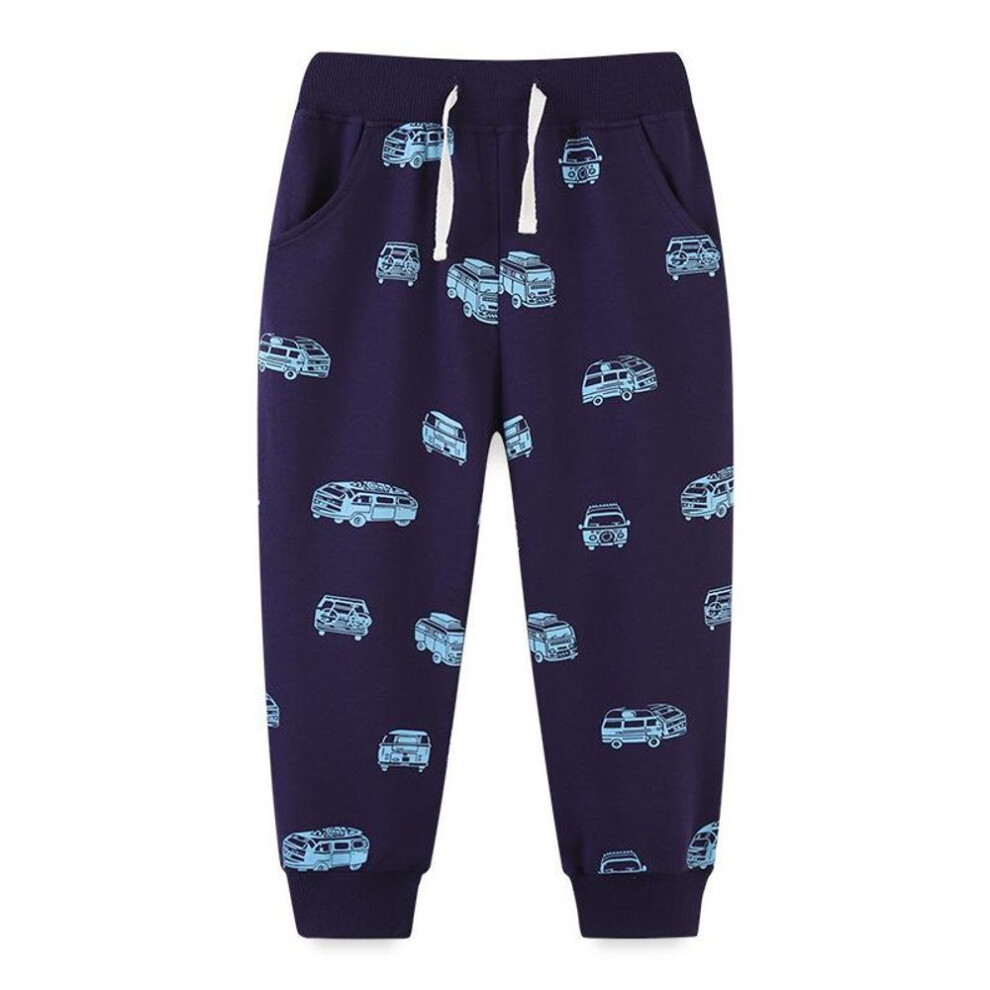 (Age 2 (90 cm)) Children's Autumn Print Pocket Sweatpants - Boys' Long Sports Pants