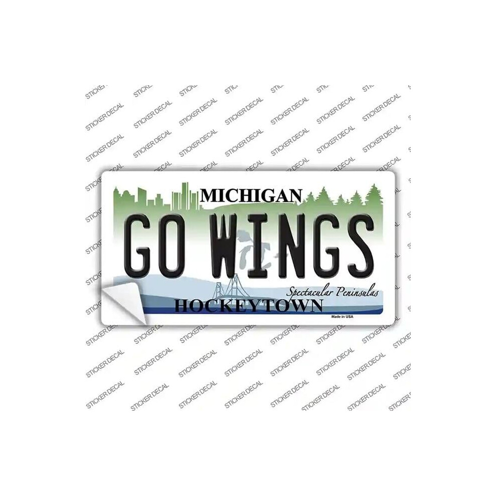 Smart Blonde Lp-2809S-L Go Wings Michigan State Novelty Sticker Decal - Large 792636573750
