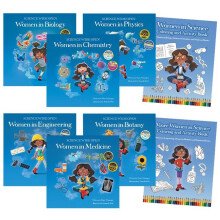Science Naturally / Platypus Media 978-1-958629-08-6 Women in STEM with Coloring / Activity Books ( Eight Book Set)