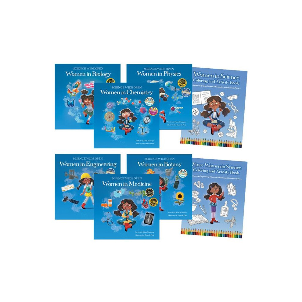 Ty Science Naturally / Platypus Media 978-1-958629-08-6 Women In Stem With Coloring / Activity Books ( Eight Book Set)