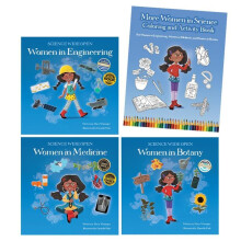 Science Naturally / Platypus Media 978-1-958629-04-8 More Women in Science Coloring and Activity Book (Four Book Set)