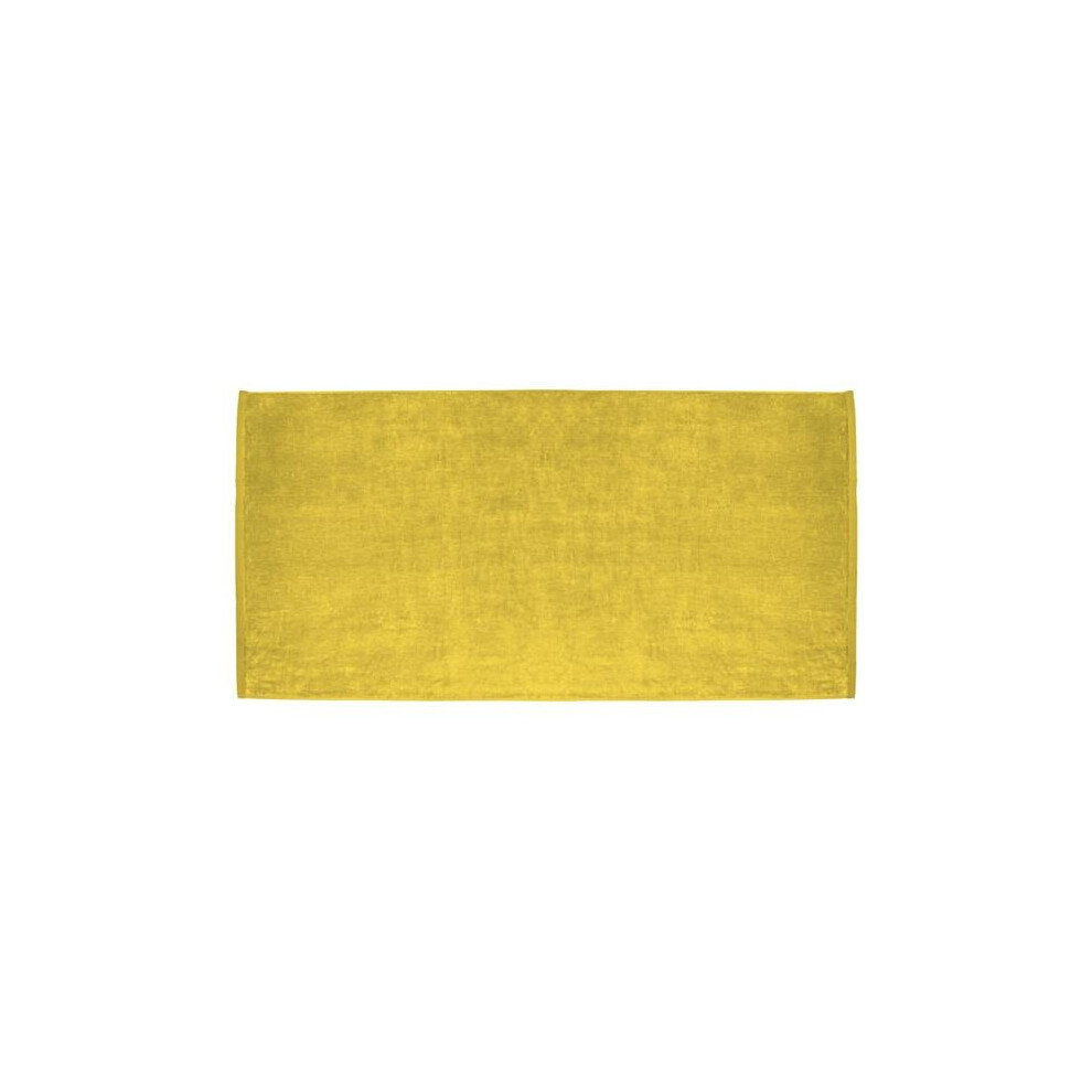 Towelsoft HOME-BV1103-YLLW Premium 100 Percent Cotton Terry Velour Beach Towel - Yellow - 30 x 60 in.-image-OPC-PGCD876-NEW