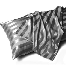 MR&HM Satin Body Pillow Cover, 20x54 inches Body Pillow Case for Adults, Silk Satin Cooling Body Pillow Pillowcase with Envelope Closure (20x54, Dark
