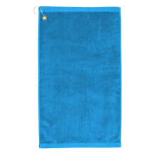 Towelsoft Golf-GV1201CL-AQ Premium 100 Percent Cotton Terry Velour Golf Towel with Corner Hook & Grommet Placement - 16 x 26 in. - Aqua Blue