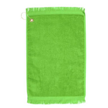 Towelsoft Golf-EV1407CL-LME Premium Fringed 100 Percent Cotton Terry Velour Golf Towel with Corner Hook & Grommet Placement - Lime Green