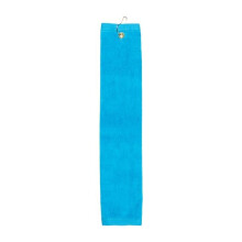Towelsoft Golf-GV1201TR-AQ Premium 100 Percent Cotton Terry Velour Golf Towel with Tri-fold Hook & Grommet Placement - 16 x 26 in. - Aqua