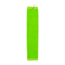 Towelsoft Golf-GV1201TR-LME Premium 100 Percent Cotton Terry Velour Golf Towel with Tri-fold Hook & Grommet Placement - 16 x 26 in. - Lime