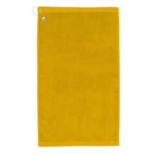 Towelsoft Golf-GV1201CL-GLD Premium 100 Percent Cotton Terry Velour Golf Towel with Corner Hook & Grommet Placement - 16 x 26 in. - Gold