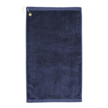 Towelsoft Golf-GV1201CL-NVY Premium 100 Percent Cotton Terry Velour Golf Towel with Corner Hook & Grommet Placement - 16 x 26 in. - Navy