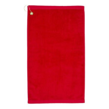 Towelsoft Golf-GV1201CL-red Premium 100 Percent Cotton Terry Velour Golf Towel with Corner Hook & Grommet Placement - 16 x 26 in. - Red