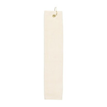 Towelsoft Golf-GV1201TR-BEIG Premium 100 Percent Cotton Terry Velour Golf Towel with Tri-fold Hook & Grommet Placement - 16 x 26 in. - Beige