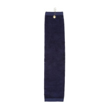 Towelsoft Golf-GV1201TR-NVY Premium 100 Percent Cotton Terry Velour Golf Towel with Tri-fold Hook & Grommet Placement - 16 x 26 in. - Navy