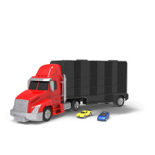 Prowadzony przez Battat - duza ciezarwka z zabawkami dla dzieci - Transport zabawki i 2 samochody zabawkowe - samochody z zabawkami - Pretend Pl