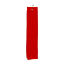 Towelsoft Golf-GV1201TR-RD Premium 100 Percent Cotton Terry Velour Golf Towel with Tri-fold Hook & Grommet Placement - 16 x 26 in. - Red