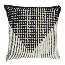 Saro Lifestyle 3130.BW20SD 20 in. Woven Diamond Pattern Down Filled Throw Pillow, Black & White