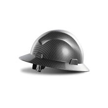 LANON Schutzhelm mit voller Krempe, OSHA-Baugenehmigung, Premium-Anthrazit-Design, FRP-Schutzhelm mit 4-Punkt-Ratschenaufhngung, Klasse C