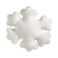 Saro Lifestyle 4790.W18RP 18 x 18 in. Frosted Elegance Snowflake Poly-Filled Throw Pillow, White
