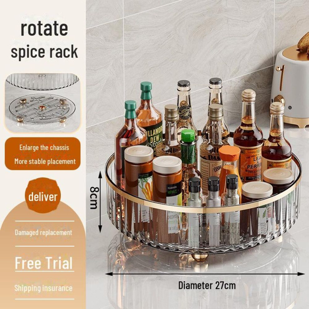 (transparent) "rotating Plastic Spice Rack & Cosmetic Organizer