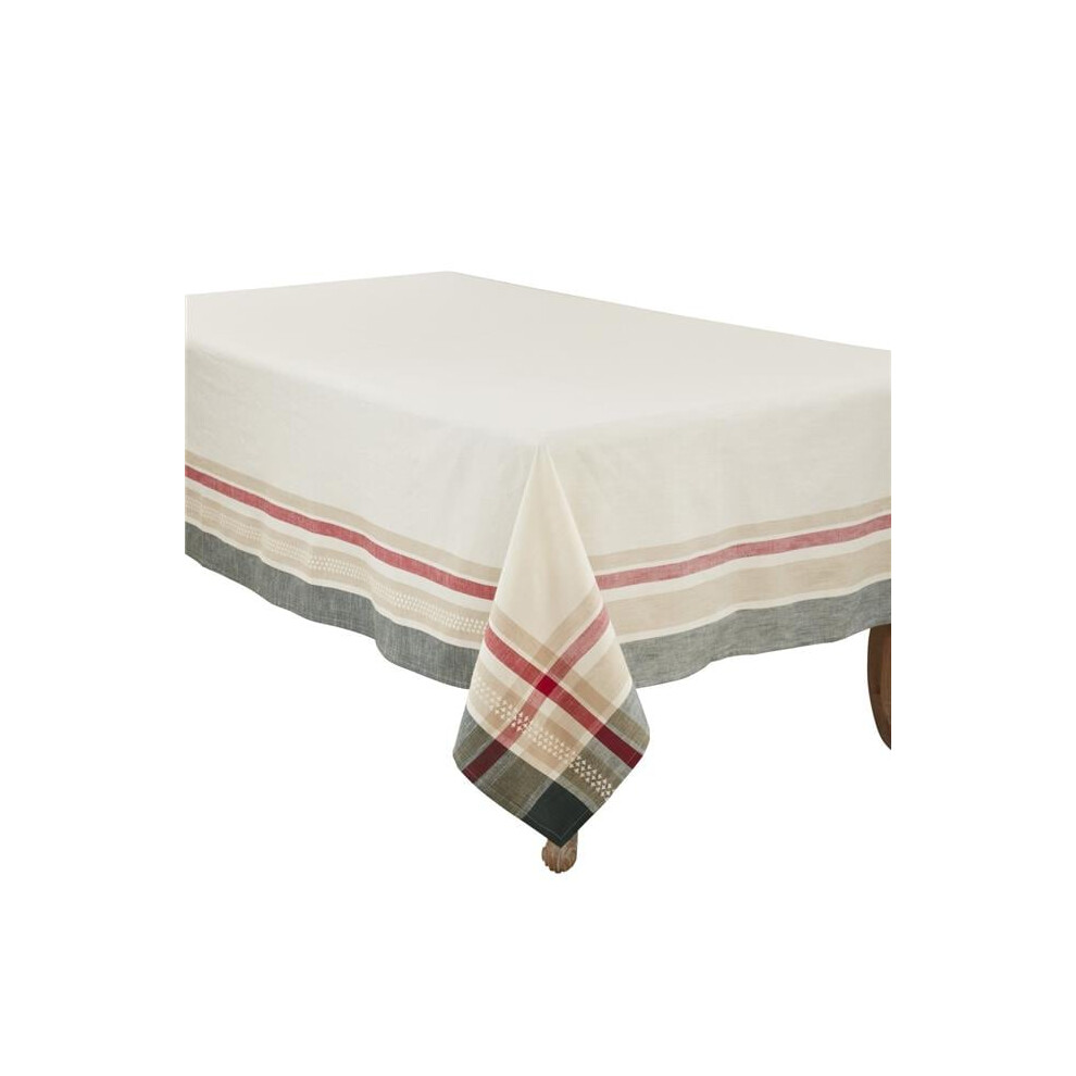 Saro Lifestyle 5501.M65120B 65 x 120 in. Merry Pines Dobby Tablecloth, Multi Color-image-OPC-PGCDBP7-NEW