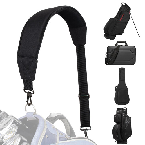Ζώνη ώμου LZFAN, Ρυθμιζόμενη ενιαία padded strap, Καθολική αντικατάσταση (Μαύρη)