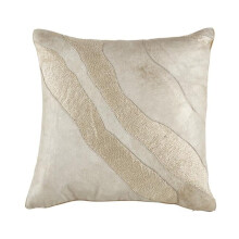 Saro Lifestyle 9882.GL20SD 20 x 20 in. Luxurious Foiled Hair-On Leather Patchwork Down Filled Pillow, Gold