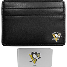 Siskiyou HWW100BMP 0.25 x 4 x 3 in. Pittsburgh Penguins Weekend Wallet & Money Clip, Black