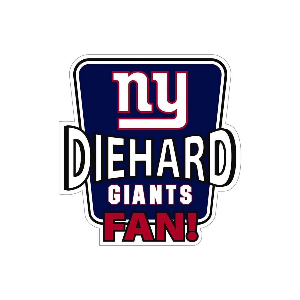 Siskiyou Sports Fdhd090 Nfl York Giants Die-Hard Fan Auto Decal - One Size 754603874642