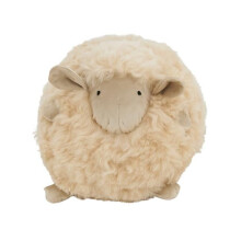Saro Lifestyle HA102.N8RP 8 in. Round Baa Baa Baby Lamb Poly Filled Throw Pillow, Rose