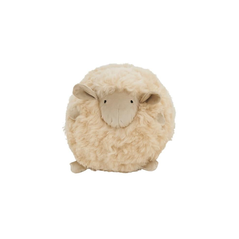 Saro Lifestyle Ha102.n8rp 8 In. Round Baa Baa Baby Lamb Poly Filled Throw Pillow, Rose