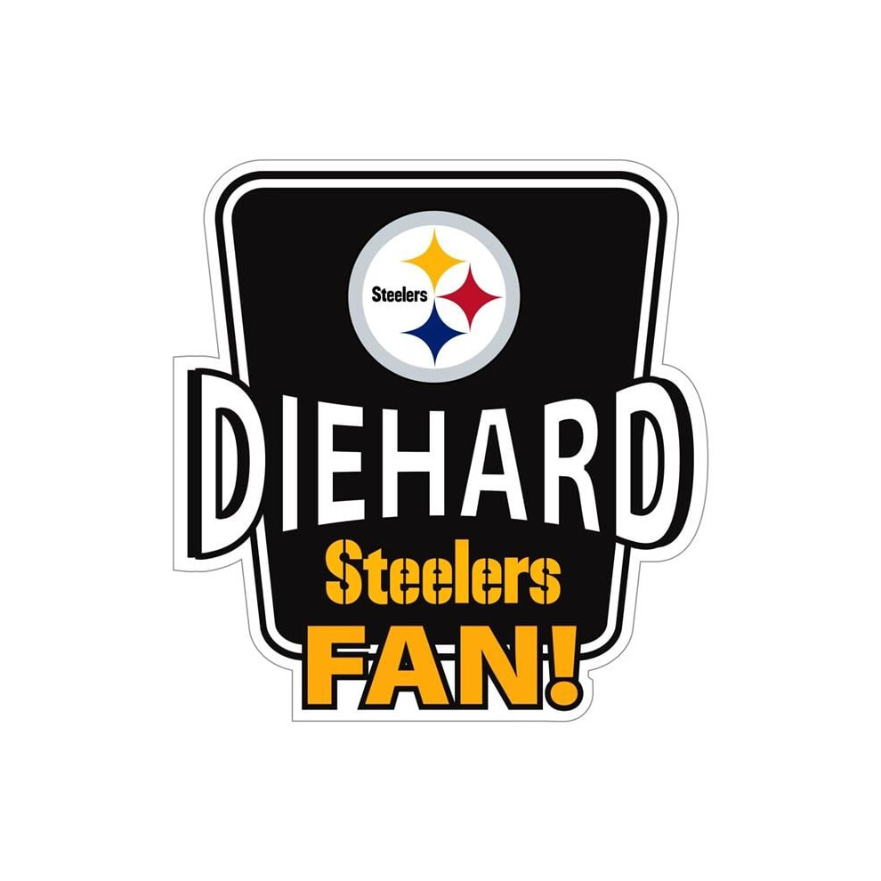 Siskiyou Sports Fdhd160 Nfl Pittsburgh Steelers Die-Hard Fan Auto Decal - One Size 754603594014