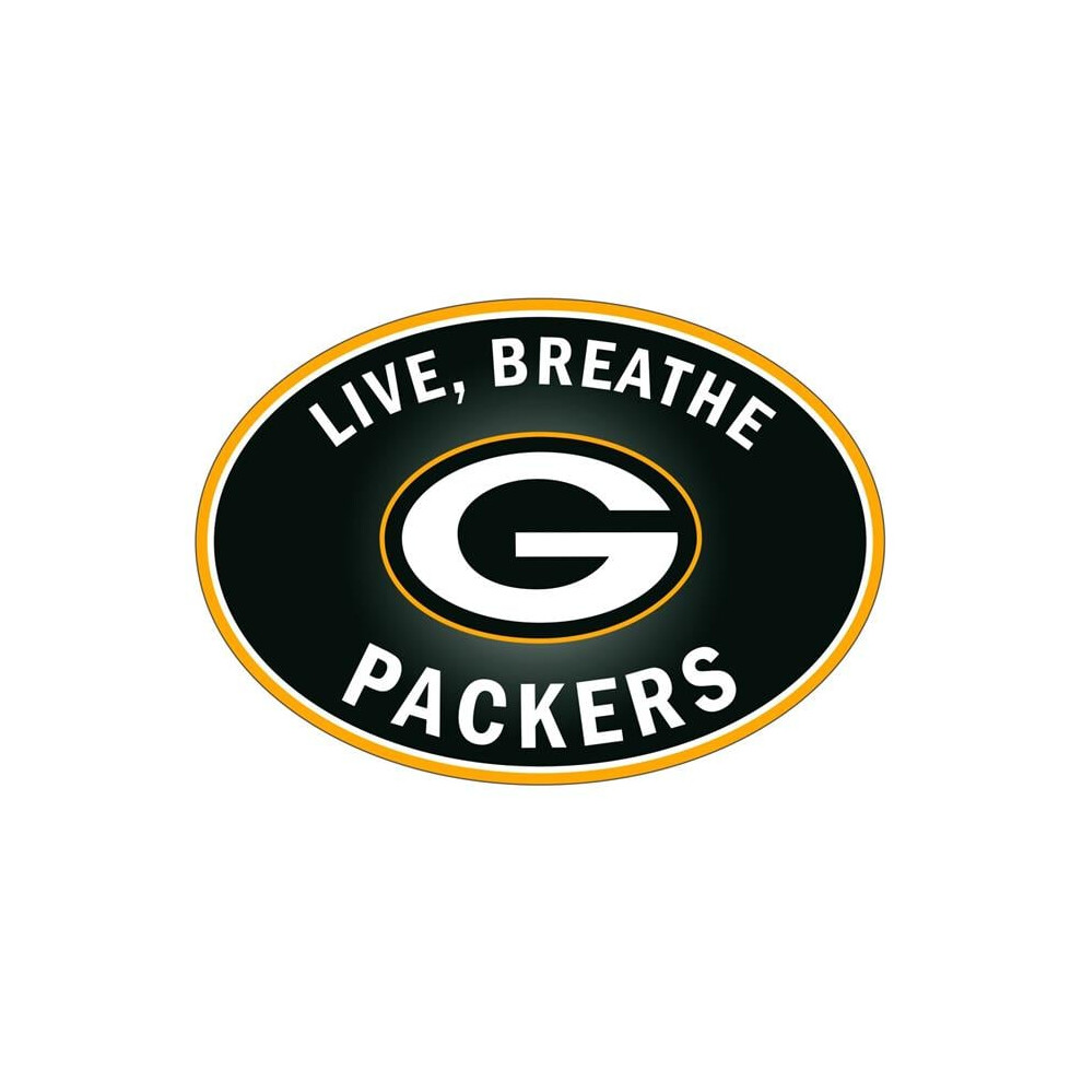 Siskiyou Sports Flbd115 Nfl Bay Packers Live-Breath Auto Decal - One Size Green 754603679704