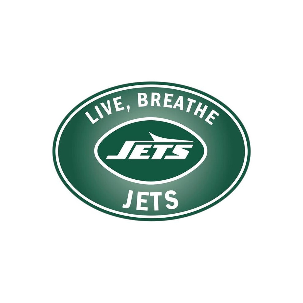 Siskiyou Sports Flbd100 Nfl York Jets Live-Breath Auto Decal - One Size 754603341052