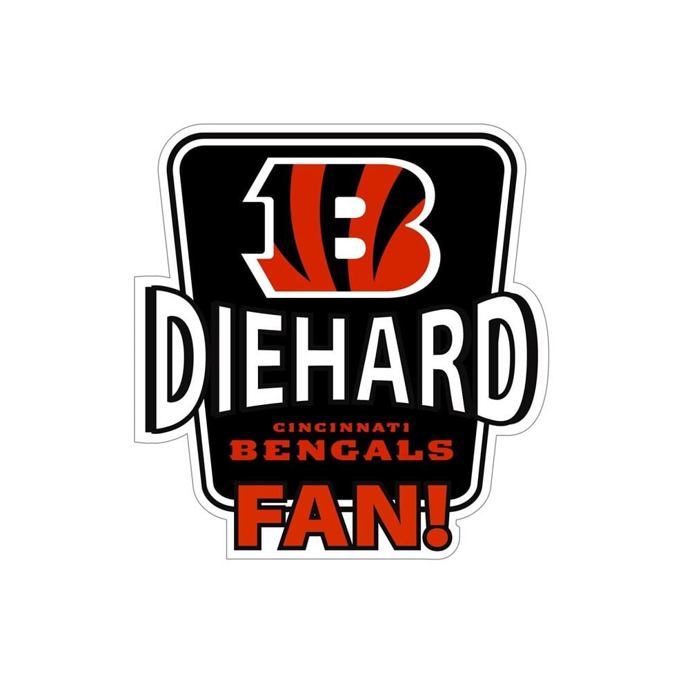 Siskiyou Sports Fdhd010 Nfl Cincinnati Bengals Die-Hard Fan Auto Decal - One Size 754603875328