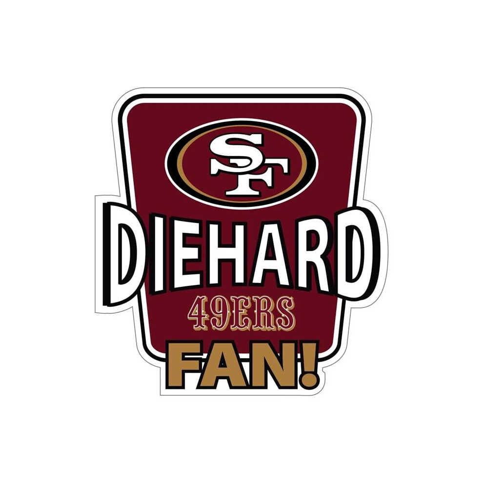 Photos - Other Electrical Equipment Siskiyou Sports FDHD075 NFL San Francisco 49ers Die-Hard Fan Auto Decal - One Size