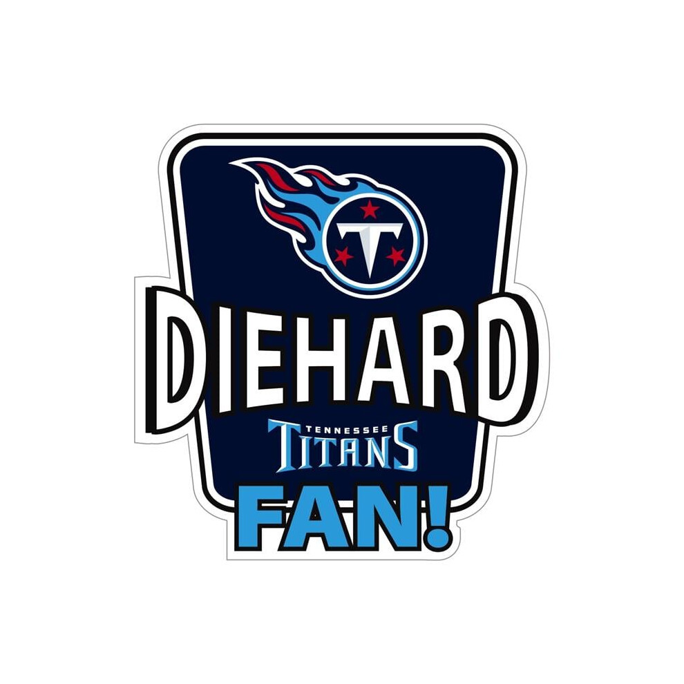 Siskiyou Sports Fdhd185 Nfl Tennessee Titans Die-Hard Fan Auto Decal - One Size 754603594236