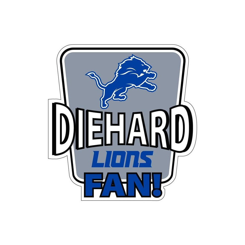 Siskiyou Sports Fdhd105 Nfl Detroit Lions Die-Hard Fan Auto Decal - One Size 754603874604