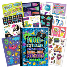 Fashion Angels 1000+ Mega Cool Stickers for Kids - Fun Craft Stickers for Scrapbooks Planners Gifts and Rewards 40-Page Sticker Book for