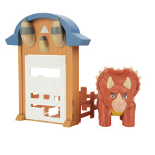 Dino Ranch Action Pack Featuring Triceratops - 4 Fence Pieces to Connect- Four Styles to Collect - Toys for Kids Featuring Your Favorite Pre-Westoric