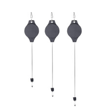 Sungmor Plant Katrollen 3PC Zwart Verstelbare Plantenhangers Binnen Buiten Intrekbare Hangende Plantenhaak Telescopisch Hoger Onder Gemakkelijk Berei
