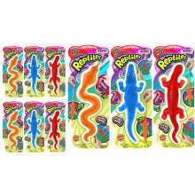 JA-RU Super Rekbaar Kleverig Reptielenspeelgoed (6 Fidget-speelgoed) Nep Slang- en Hagedisspeelgoed voor kinderen. Prank Stuff Gag-cadeaus. Bulk dier