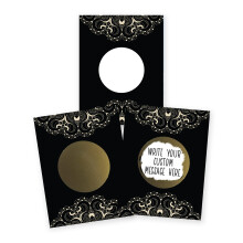 My Scratch Offs - 20 Pack Black Vintage Lace Gold Scratch Off Cards for Bridal Wedding Shower Giveaways for Business Teacher Rewards & Graduation