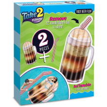Root Beer Float and Noodle - Opblaasbare vlotten voor zwembadvlotters voor kinderen en volwassenen - Grote opblaasvlotter voor zwemmen in de zomer op