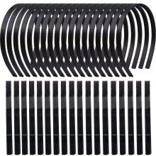 Zifengcer 36 stuks zwarte plastic hoofdbanden met tandenkam voor dames meisjes 9 mm harde effen dunne haarbanden doe-het-zelf accessoires voor dames