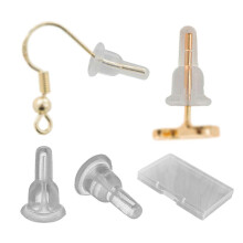 Doorzichtige siliconen oorbel achterkanten - 150 stuks / 75 paar hypoallergene veilige push-back oorbelstoppers voor oorknopjes 10x6mm volledig bedek