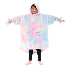 Der bequeme Traum Jr | Leichte Mikrofaser -Fleece -Wearable Decke fr Kinder mit Kapuze und bergroe Tasche von Haifischtank warmer und gemtlic