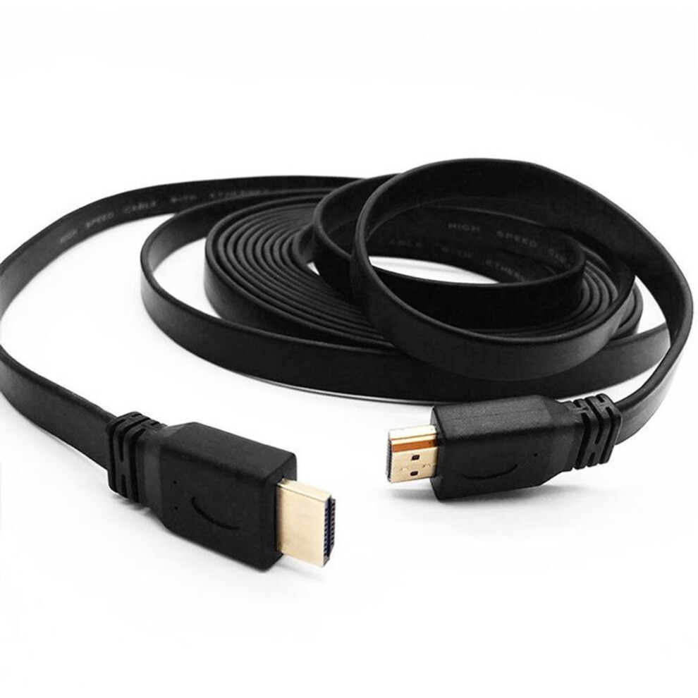 (black, 3 meters) 1.5m High-speed Flat Hdmi Cable - Supports 1080p Hd Display