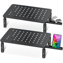 Zimilar 2 Pack Monitor Stand 3 H?jdejusterbar stativ med unik stjernetil til computerb?rbar printer Notebook IMAC Premium Metal Monitor Risers fo