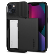 Spigen Slim Armor CS Case Kompatibel mit iPhone 13 Kartenfach - Schwarz
