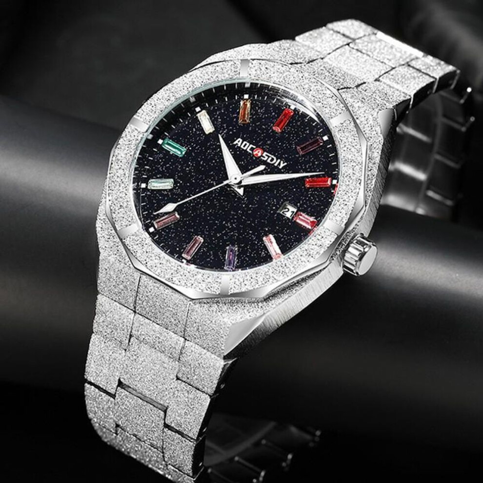 (white) Aocasdiy Royal Oak Men's Luxury Luminous Waterproof Watch