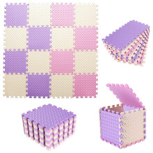 Tapete de brincar de espuma Tamiplay para bebs Tapetes de cho interligados de 0,4 polegadas com cores slidas Quadrados macios e no txicos Ta